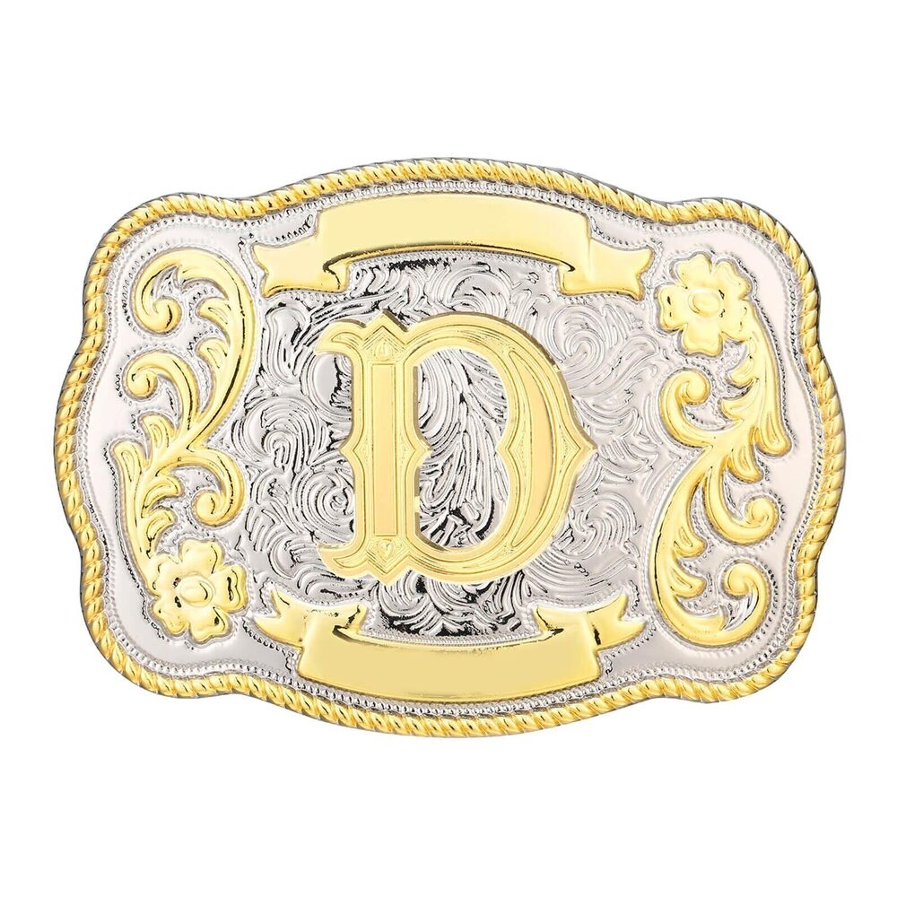 5077 Belt Buckle Western Cowboy Cowgirl Rodeo Vintage Initial Letter